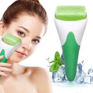 Ice Roller for Face & Eye Puffiness Relief, Cold Gel Ice Face Roller Massager - Ice Roller Cool Roller For Face Eye Body Facial Shaping Anti Wrinkle Ice Roller Massager Smooth Skin