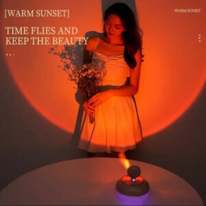 Sunset Night Light 2 In 1 Sunset Lamp And Air Humidifier Portable Color Changing Lamp For Bedroom Home Decor Relaxing Atmosphere
